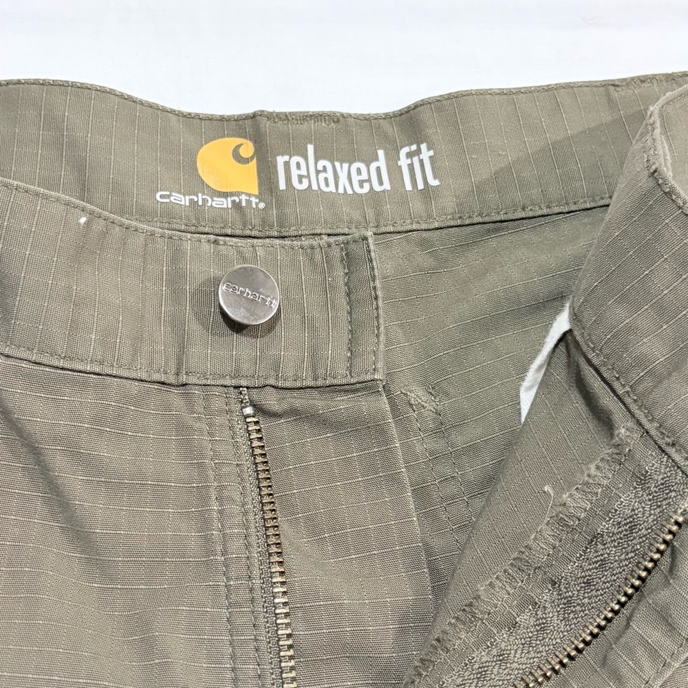 New Carhartt Men's Braxton Cargo Force Relaxed Fit Work Men’s Green Shorts Sz 32 - Picture 5 of 10